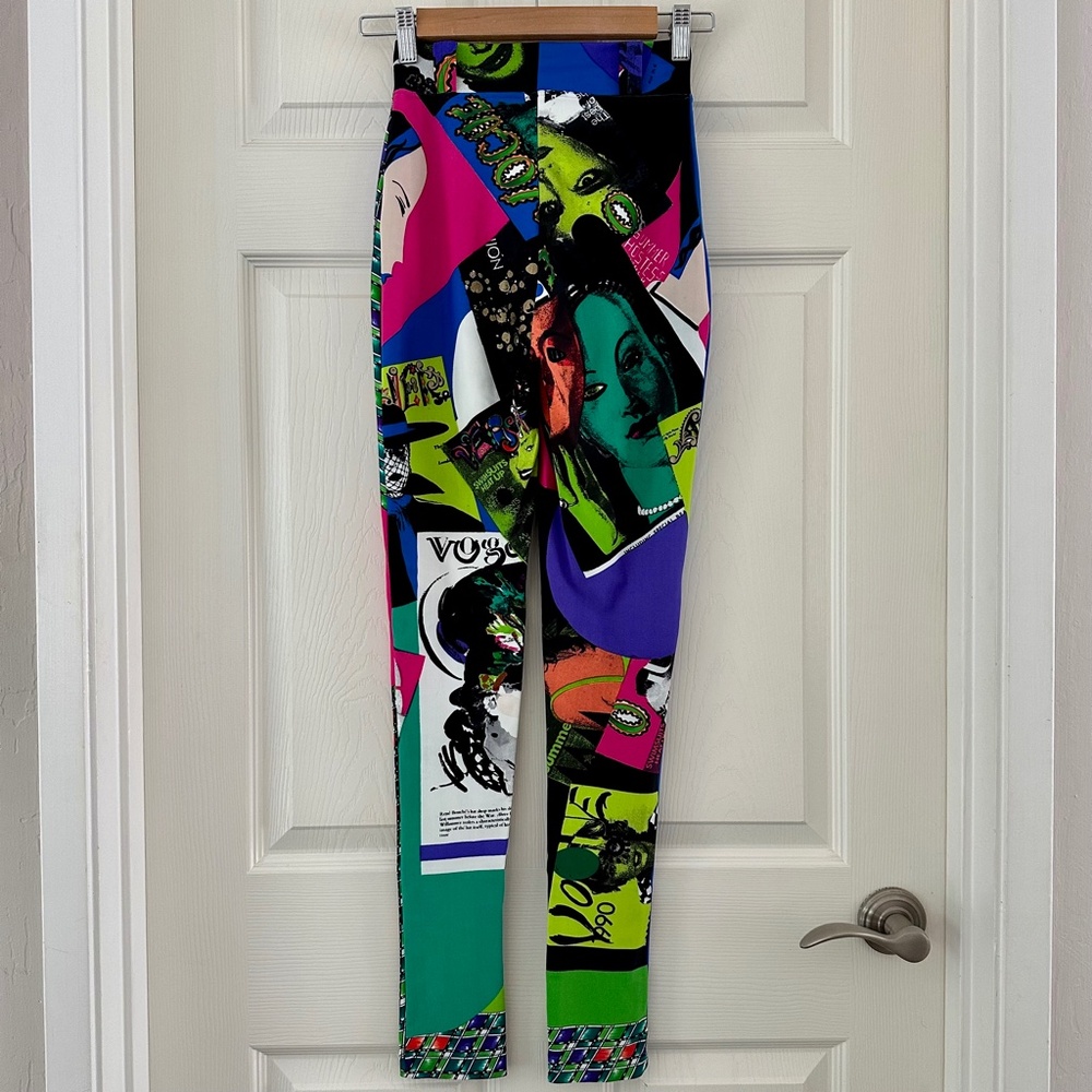 Gianni Versace Couture Vintage Vogue Print Leggings IT 40 / US 4 - Picture 5 of 16